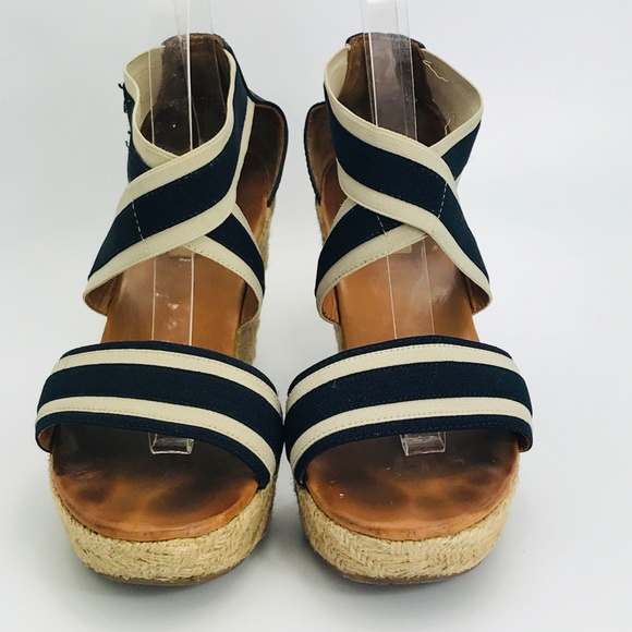 Paul Green Monique Munchen Navy Nautical Wedge - Picture 6 of 8